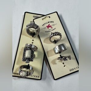 Idyllwind Silver and White Ring Set